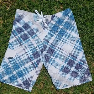 Valor mens swim Trunks boardshorts Blue White Size 30